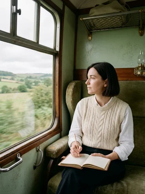 A Blank Page on the Train
