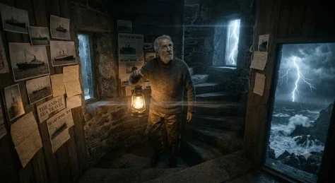 The Lighthouse Keeper Storyboard — Nano Banana 2 AI Prompt: { "title": "The Lighthouse Keeper", "image_description": "A solitary lighth...