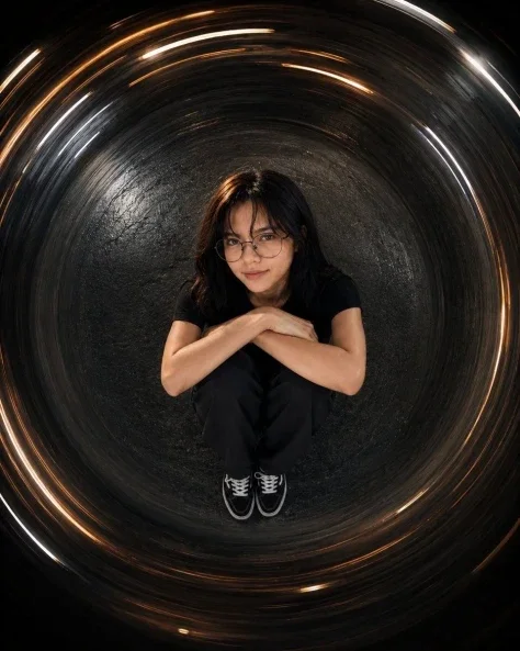 Halo Tunnel Fashion Portrait