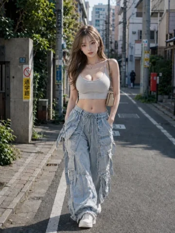 Backstreet Cargo Fashion Portrait — GPT Image 2.5 AI Prompt: Subject: Backstreet Cargo Style Main Subject: The person is placed large in the...