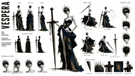 High-Fashion Character Concept Sheet