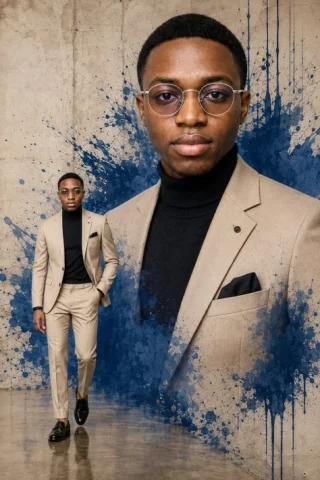 Luxury Fashion Editorial Portrait — GPT Image 2.5 AI Prompt: Using the subject photo as a facial identity reference. Create an ultra-realist...