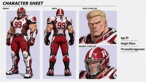 Clean Anime Character Sheet Refinement — GPT Image 2.5 AI Prompt: Using REFERENCE_0 as the exact character sheet base, regenerate it as a cleaner,...