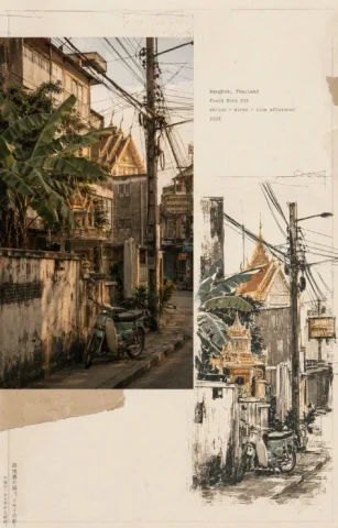 Vintage Travel Journal Collage — Nano Banana 2 AI Prompt: Create a premium vintage Japanese travel-journal editorial collage in vertical 4...