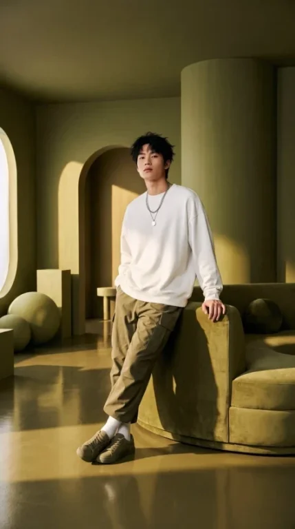 Olive Green Cinematic Editorial Transformation