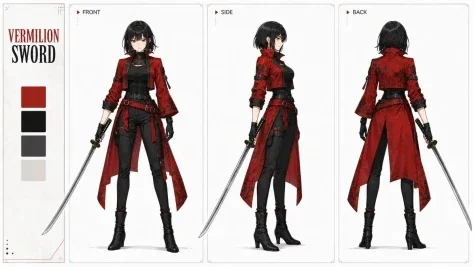 Vermilion Sword Character Concept Art