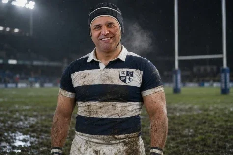 Night Rugby Player Portrait