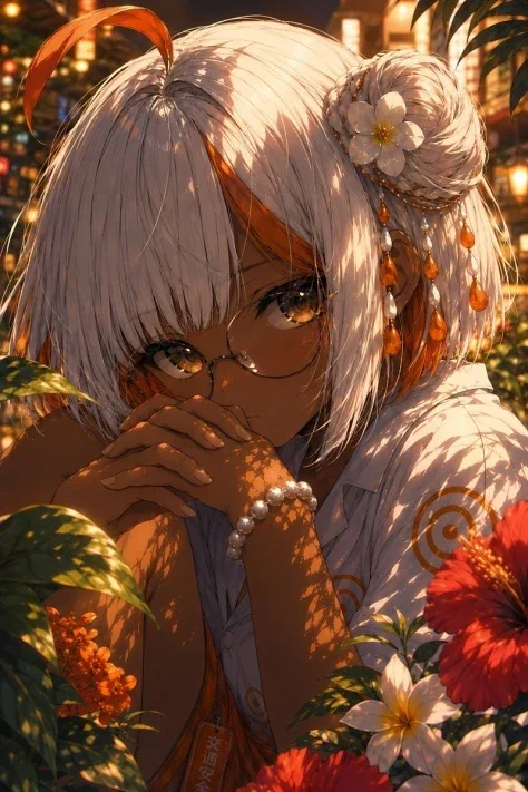 Vermilion Summer Garden Portrait