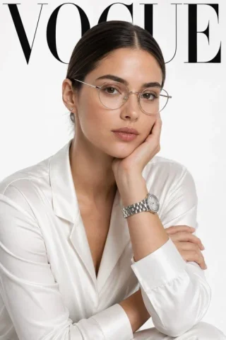 Luxury Fashion Magazine Cover Portrait — GPT Image 2.5 AI Prompt: Create a high-end luxury fashion magazine cover portrait of an elegant young wom...