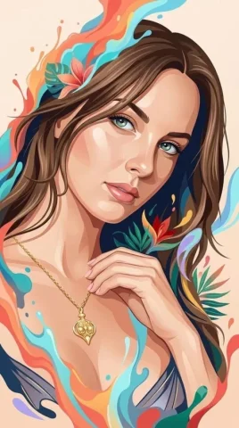 Hybrid 3D Vector Illustration Style — Nano Banana 2 AI Prompt: A sophisticated hybrid human portrait style that seamlessly combines the whimsic...