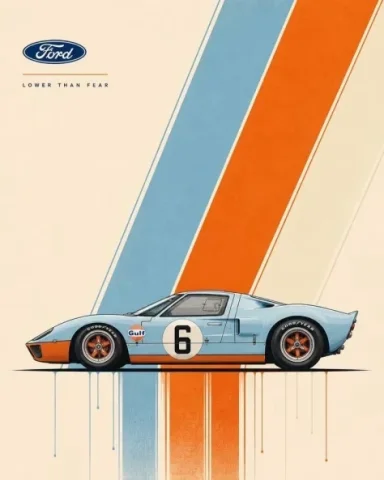 Modernist Automotive Poster Design — GPT Image 2.5 AI Prompt: Ultra-clean automotive poster design featuring a [CAR], perfect side profile, po...