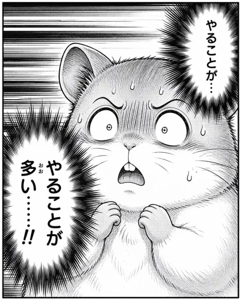 Panicked Hamster Manga Panel