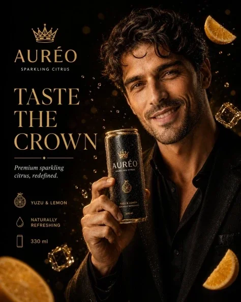 Premium Beverage Ad Poster