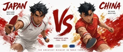 Cinematic Character Bible Comparison Sheet — GPT Image 2.5 AI Prompt: Create a premium cinematic VS character bible sheet for JAPAN vs CHINA. Use uplo...