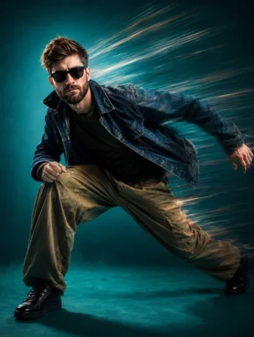 Dynamic Motion Fashion Editorial — GPT Image 2.5 AI Prompt: Use the uploaded reference image as the exact facial identity reference for the...