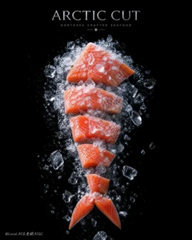 Luxury Seafood Advertising Poster — GPT Image 2.5 AI Prompt: Create an ultra-premium seafood advertising poster in a hyper-real luxury food p...