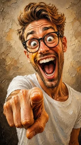 Exaggerated Caricature Oil Painting — GPT Image 2.5 AI Prompt: Create an ultra-funny exaggerated caricature portrait of a group of men in a tex...