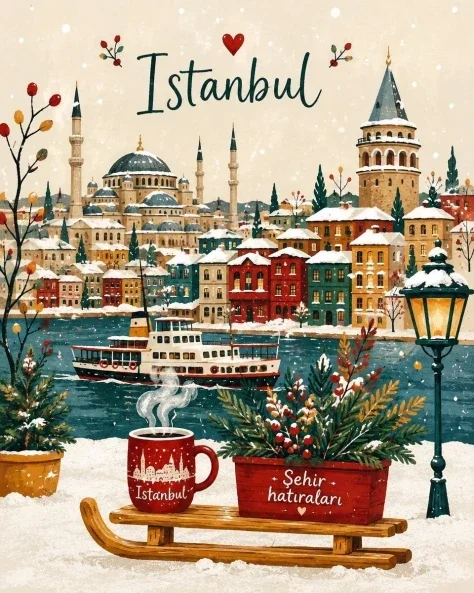 Whimsical Winter Storybook Illustration