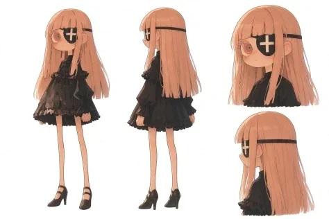 Gothic Eyepatch Anime Character Sheet