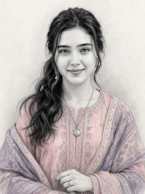 Selective Color Graphite Pencil Sketch