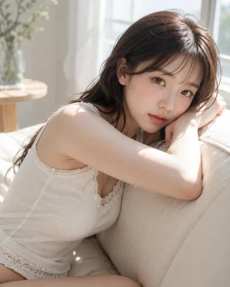 Sunlit Window Side Lace Camisole Portrait