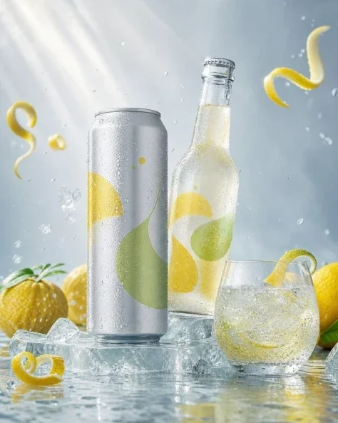 E-commerce Main Image - Luxury Citrus Sparkling Drink Advertisement