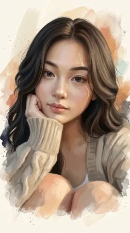Editorial Digital Portrait Painting — Nano Banana 2 AI Prompt: A premium semi-realistic digital portrait painting with refined editorial illust...