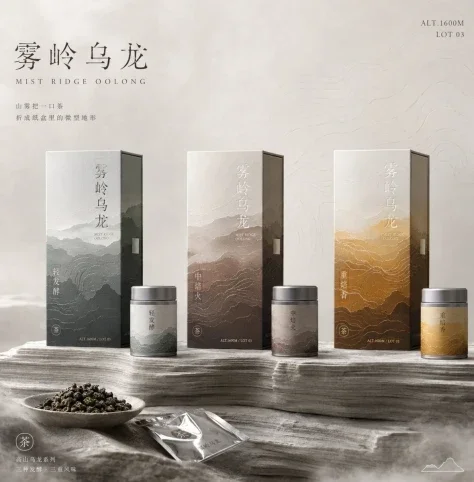 E-commerce Main Image - Tea Packaging Terrain Visual Concept