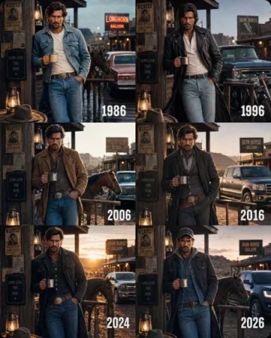 Decade Time Travel Photography Template — GPT Image 2.5 AI Prompt: Decade time-travel / "same spot through the years" Keep one person or place fixe...