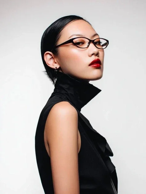 Avant-Garde Asian Fashion Model