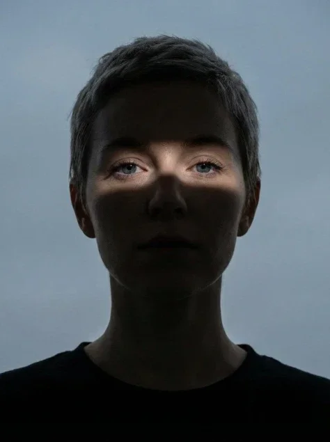 Narrow Light Band Shadow Portrait