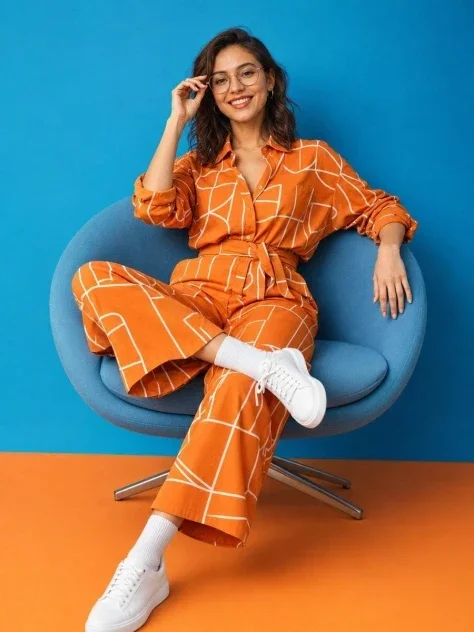 Blue and Orange Lifestyle Fashion Campaign