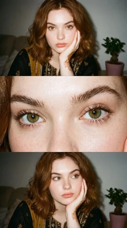Three-Panel Flash Film Indoor Portrait