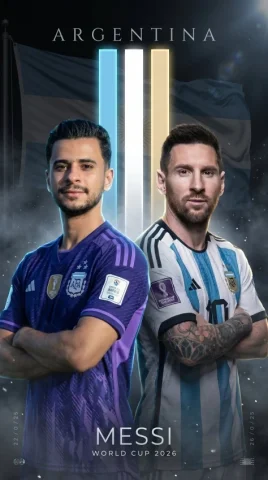 Argentina Champion Poster — Nano Banana 2 AI Prompt: Create a super cinematic hyper-realistic football poster In 4K Ultra HD vertical...