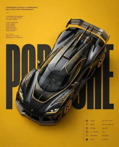 Black and Gold Futuristic Hypercar — Nano Banana 2 AI Prompt: Introducing the sleek and stunning design of the Black and Gold Hypercar, a uniq...