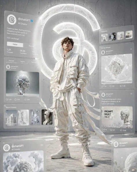 Threads-Inspired Techwear Magazine Cover