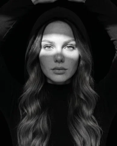 Fine Art Monochrome Portrait Variations — Nano Banana 2 AI Prompt: Ultra-realistic fine art black-and-white portrait, editorial fashion photography...