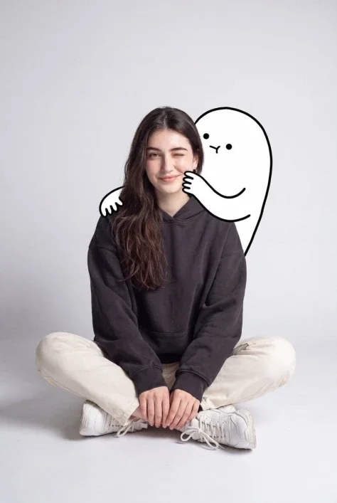 Doodle Hug Fashion Portrait