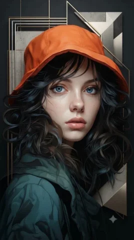 Geometric Surreal Editorial Portrait — Nano Banana 2 AI Prompt: Reference photos are transformed into ultra-detailed, surreal editorial portrait...