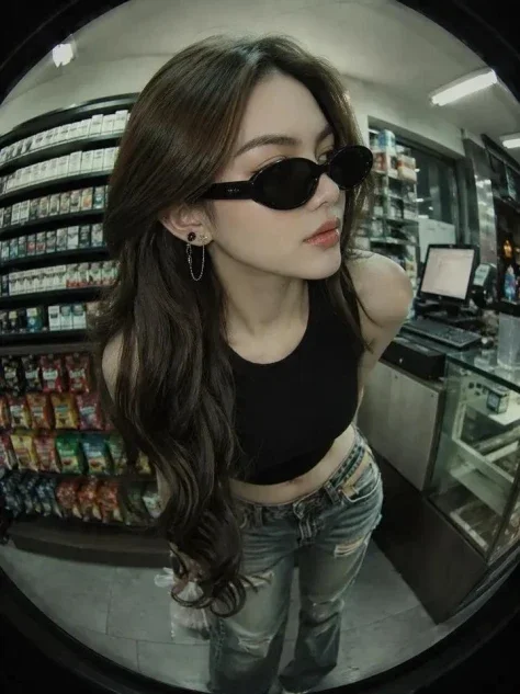 Fisheye Convenience Store Street Fashion