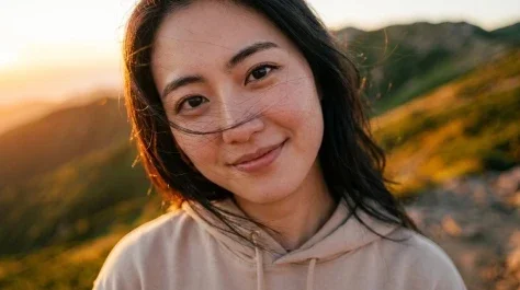 Mountain Sunrise Candid — Nano Banana 2 AI Prompt: Amateur realism photography, candid sunrise moment, natural and spontaneous feel...