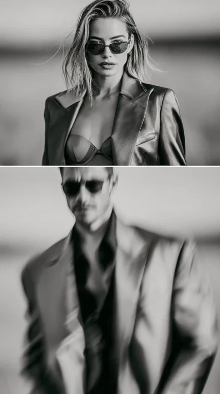 Monochrome Summer Editorial Diptych