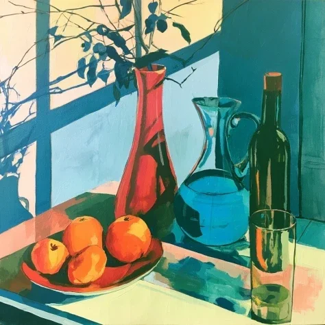 Split Complementary Acrylic Still Life