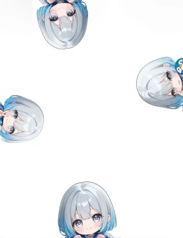 Peeking Chibi Girl — GPT Image 2.5 AI Prompt: Create a cute anime chibi illustration on a clean pure white background with a l...