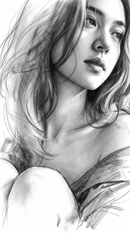 Monochrome Graphite Portrait