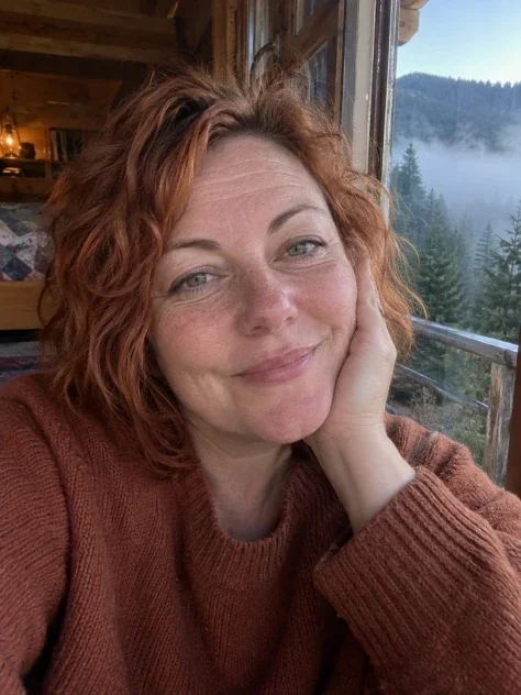 A Sleepy Morning in the Mountain Cabin