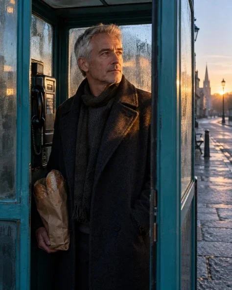 Dawn Light in the Telephone Booth
