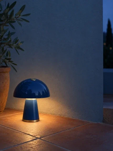 Blue Mushroom Portable Lamp