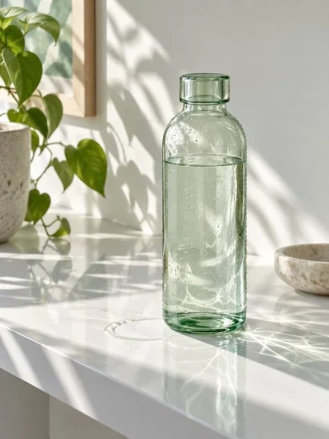 Mint Glass Water Bottle