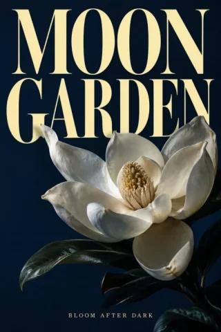 A Magnolia in the Midnight Garden — Nano Banana 2 AI Prompt: Generate exactly one finished image, never a collage, grid, or multiple variants...
